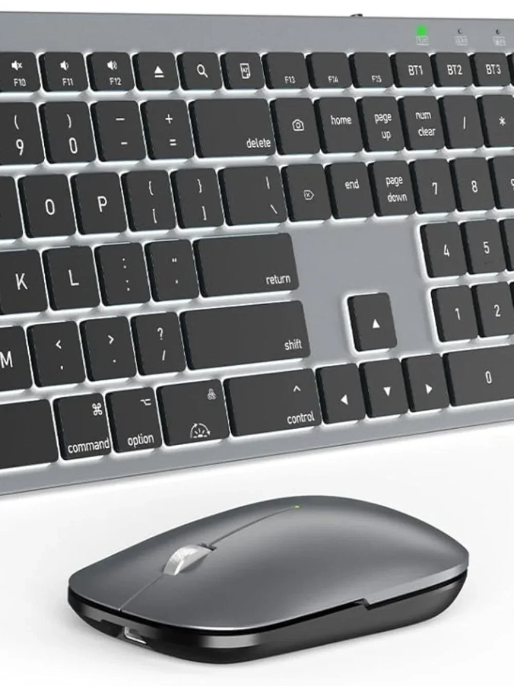 Full Size Wireless Keyboard & Mouse Combo for Mac Bluetoot,Rechargeable, Backlit